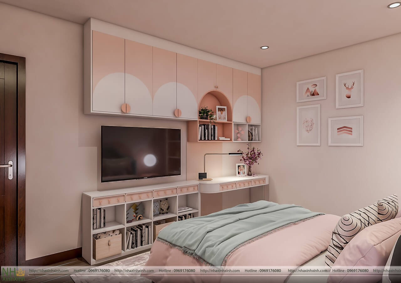 Phòng ngủ thực tế do Nhà Xinh Xinh thiết kế và thi công