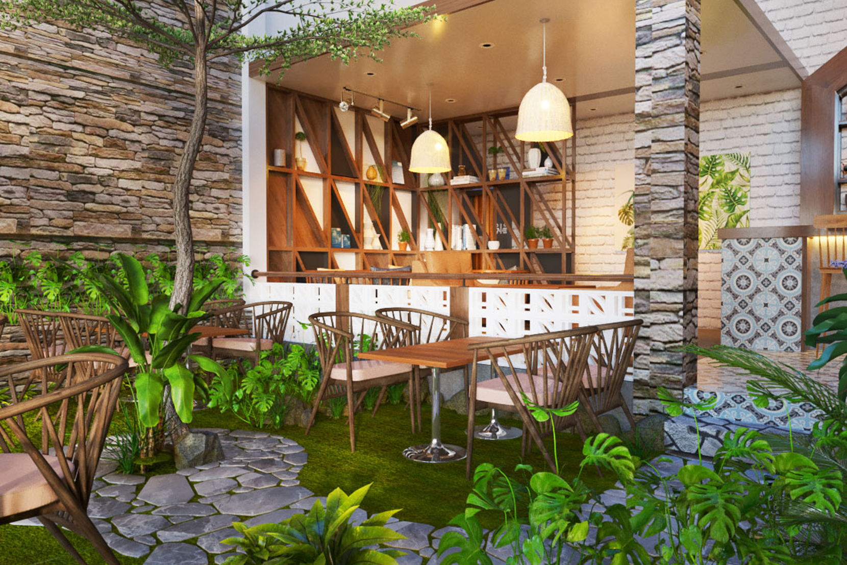7 mẫu thiết kế quán cafe sân vườn đốn tim mọi khách hàng