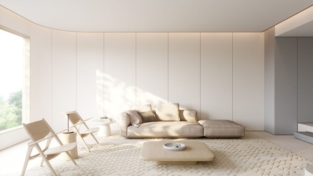 Thiết kế phòng khách theo phong cách tối giản