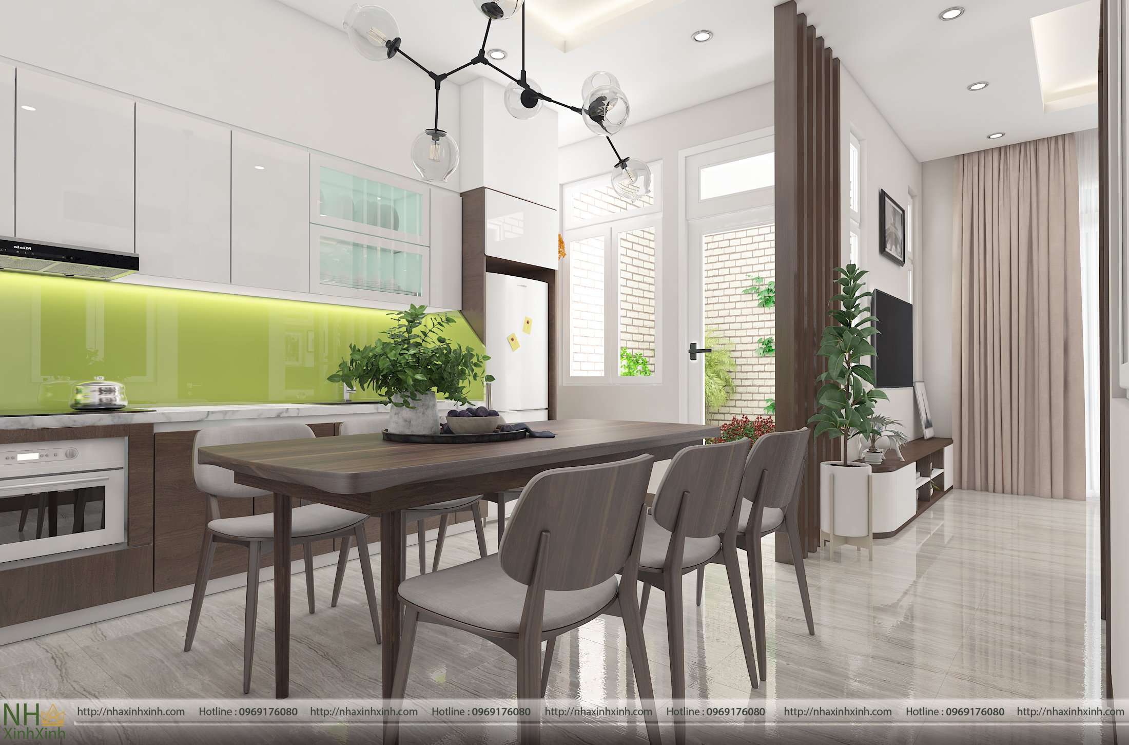 Thiết kế nội thất phòng bếp đơn giản, tiện nghi