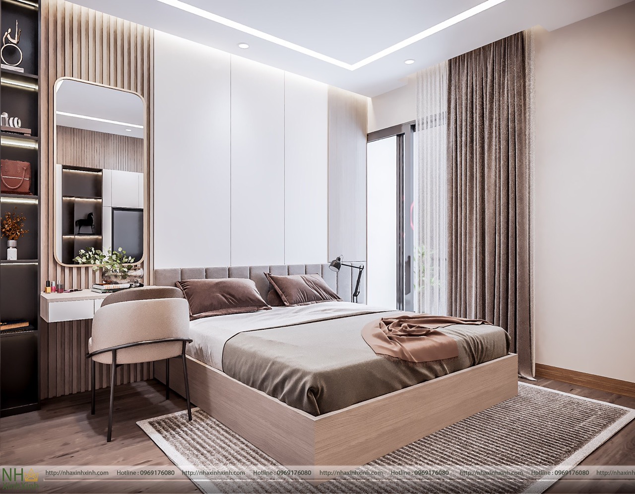 Nội thất bố trí gọn gàng, màu sắc nhã nhặn sẽ tạo cảm giác thoải mái cho gia chủ