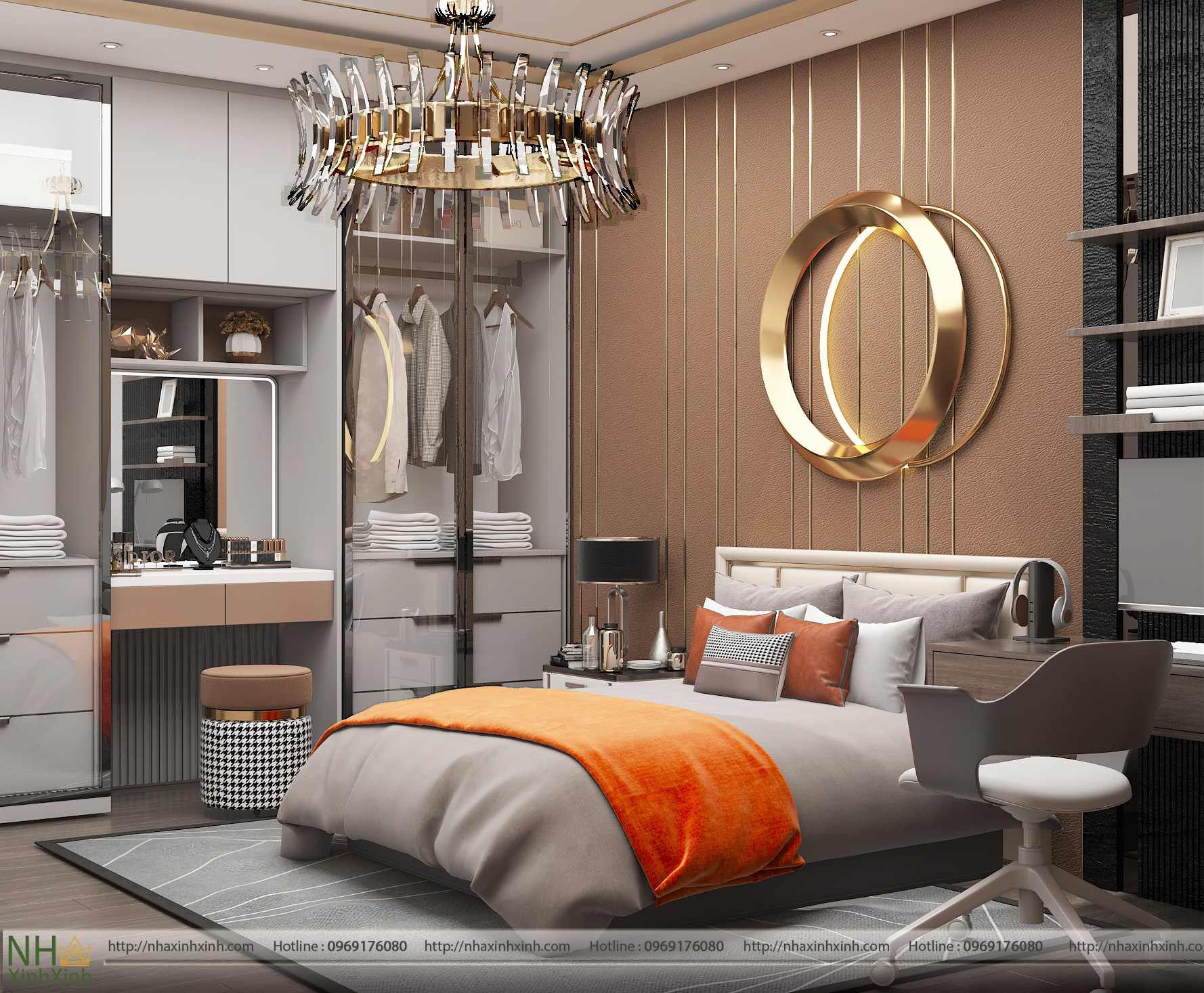Thiết kế phòng ngủ sang trọng, đẳng cấp