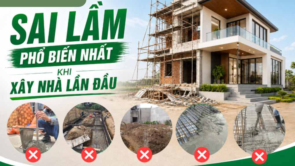 Những sai lầm phổ biến khi xây nhà lần đâu
