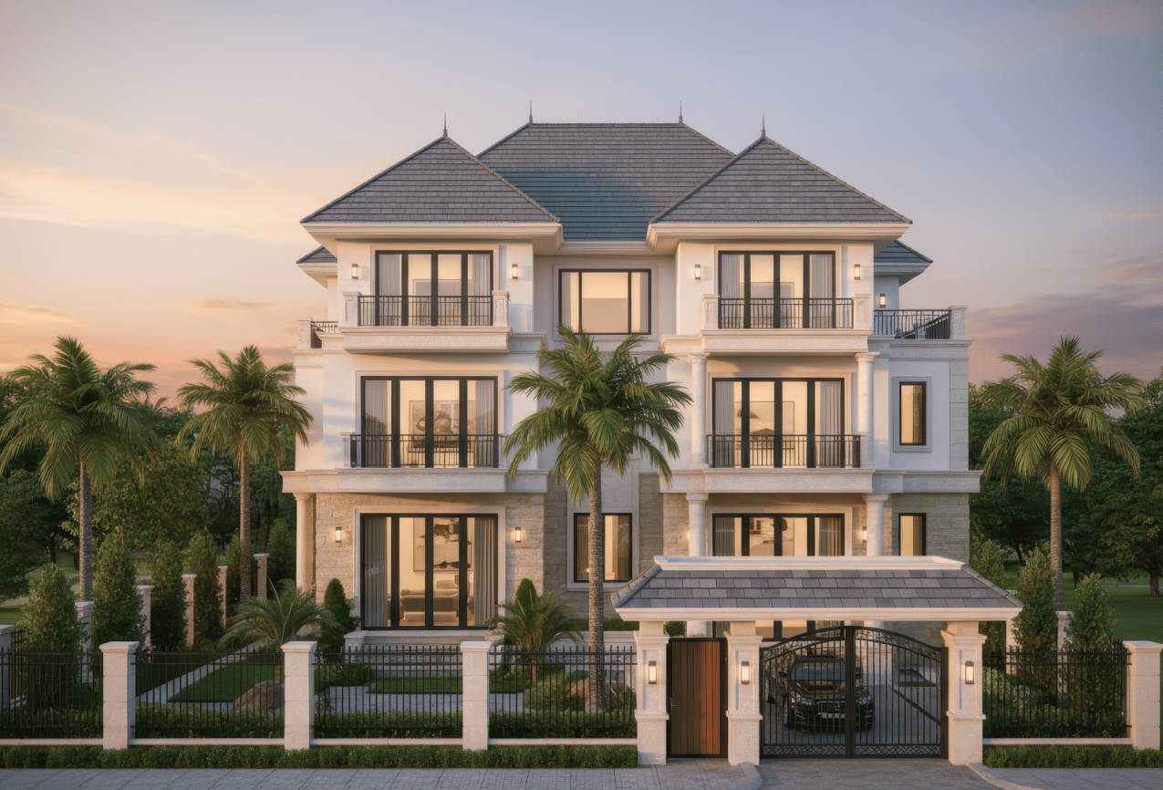 Nhà phố 3 tầng mái thái