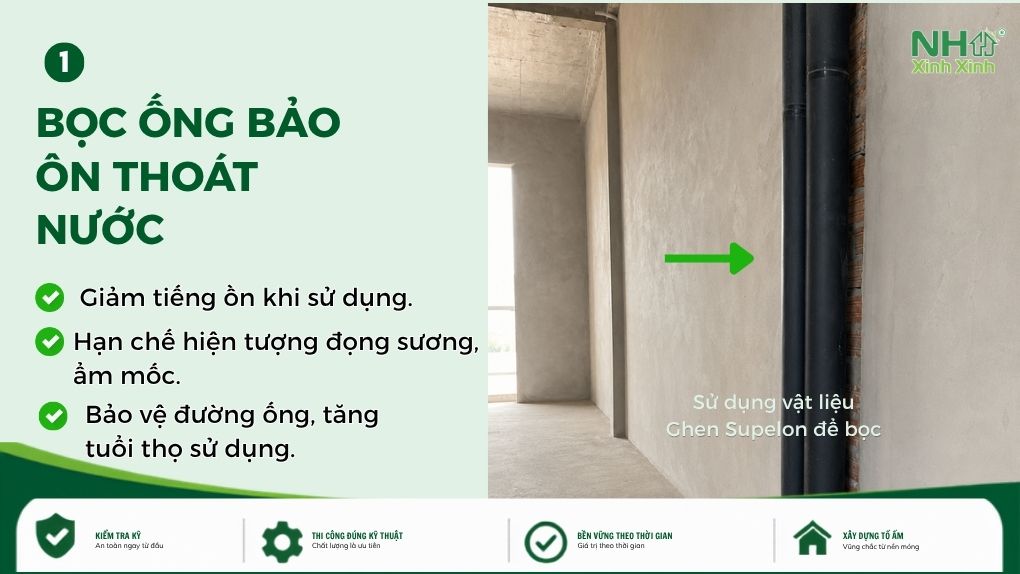 Bọc ống bảo ôn thoát nước