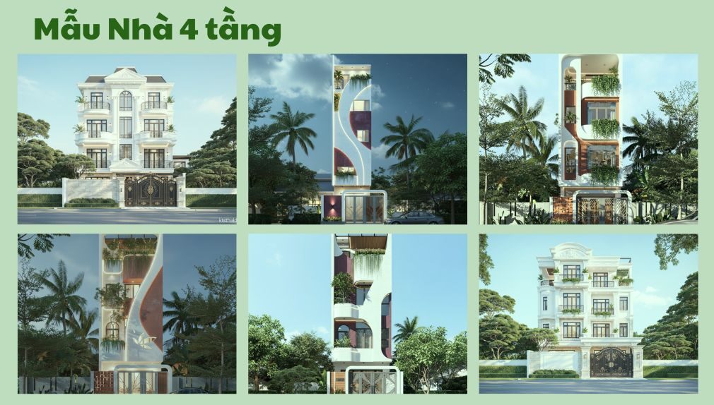 Mẫu nhà 4 tầng do Nhà Xinh Xinh thiết kế